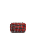 Chanel Mini Rectangular Flap Bag Tweed Red/ Black SHW