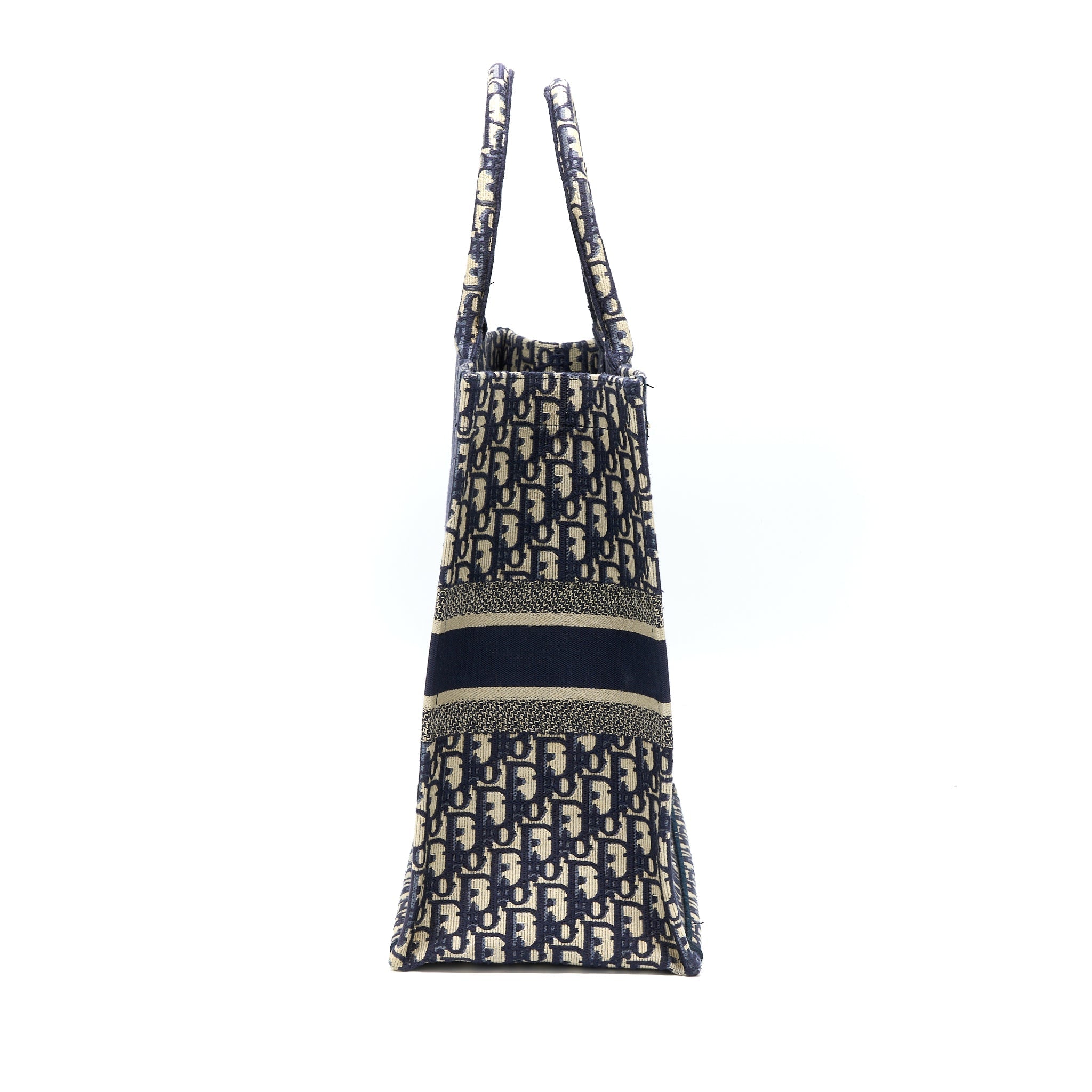 Dior Large Book Tote Blue Blue Oblique Jacquard