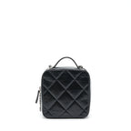 Chanel Quilted Vertical Top Handle Bag Calfskin Black SHW