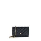 Chanel Classic Wallet On Chains Lambskin Black GHW(Microchip)