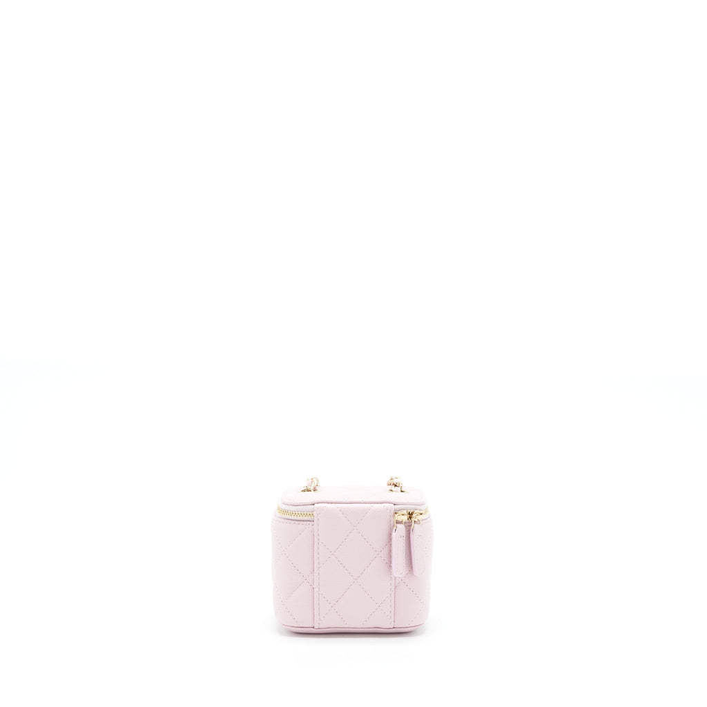 Chanel Mini Vanity Case Caviar Pink LGHW