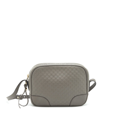 Gucci Guccissima Crossbody Bag Grey LGHW