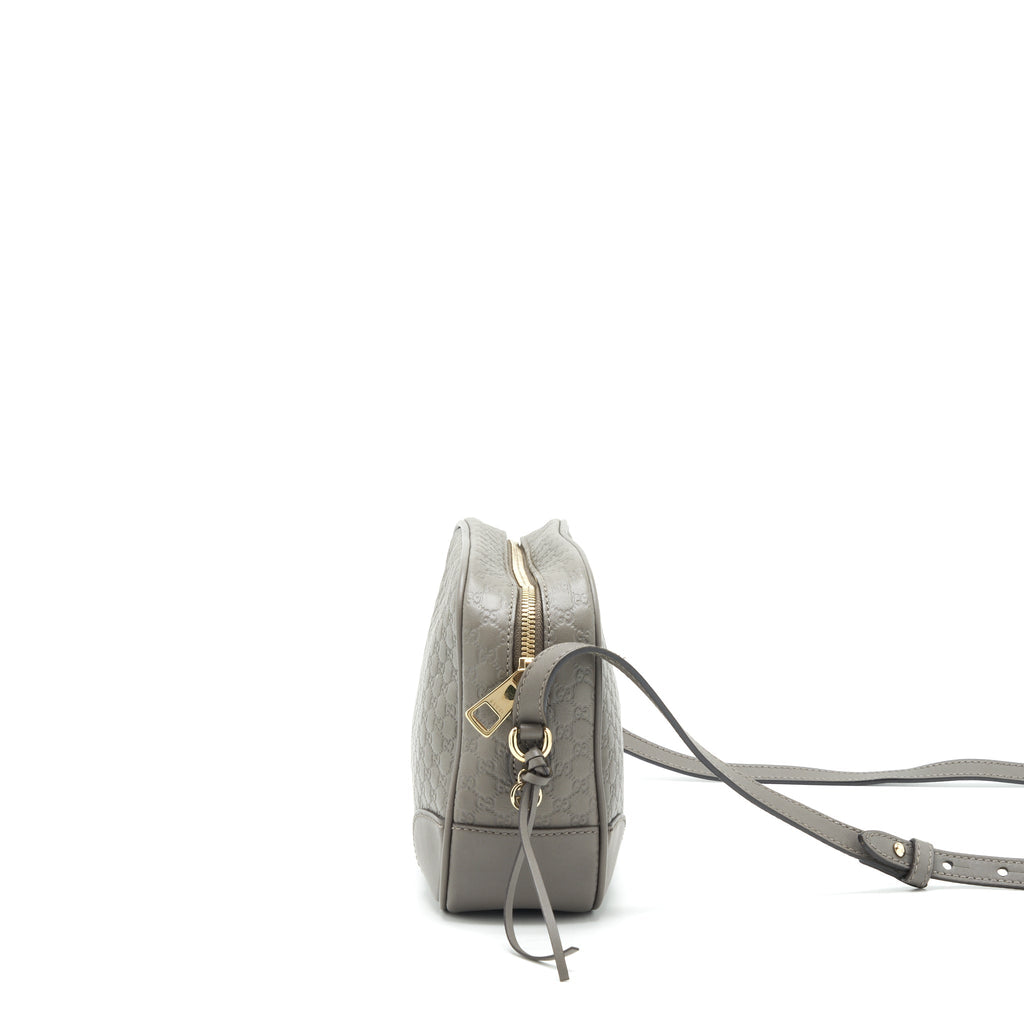 Gucci Guccissima Crossbody Bag Grey LGHW
