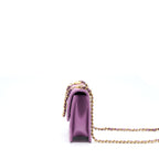Chanel Square Flap Bag Lambskin Light Purple Brushed GHW