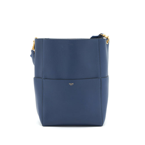 Celine Sangle Bucket Bag Navy new logo