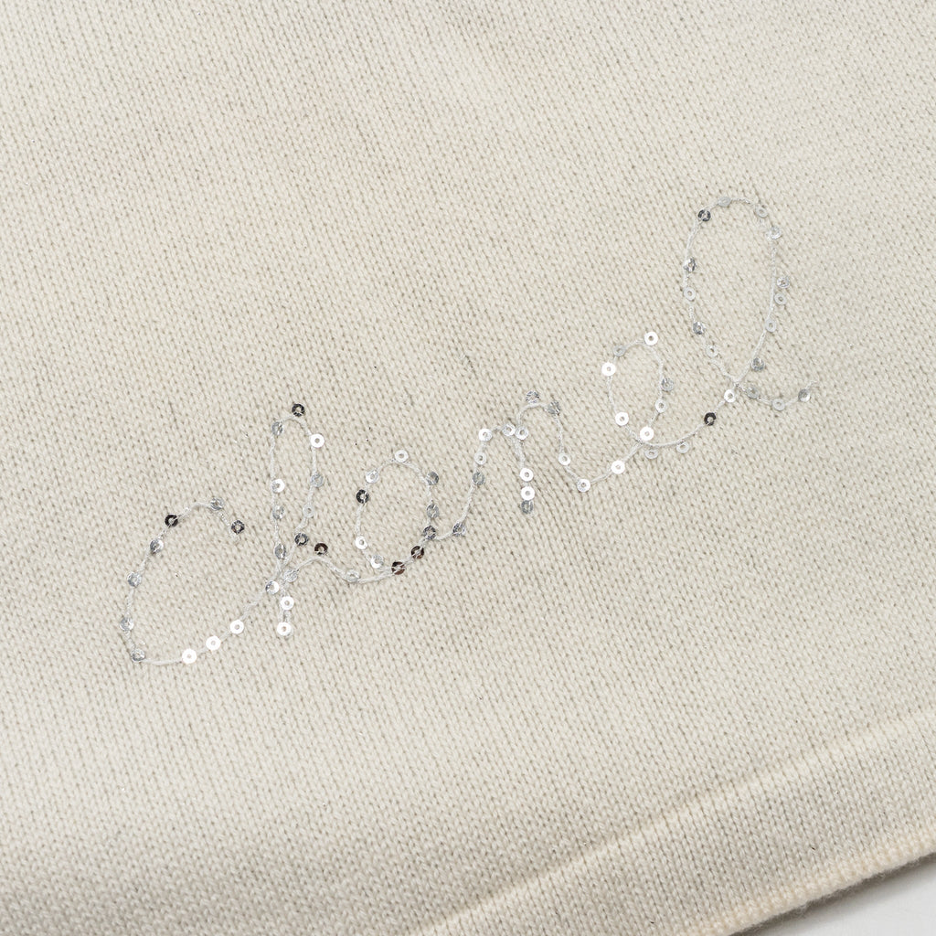 Chanel Letter Muffler/Scarf Cashmere/Polyamide silver/white