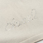 Chanel Letter Muffler/Scarf Cashmere/Polyamide silver/white