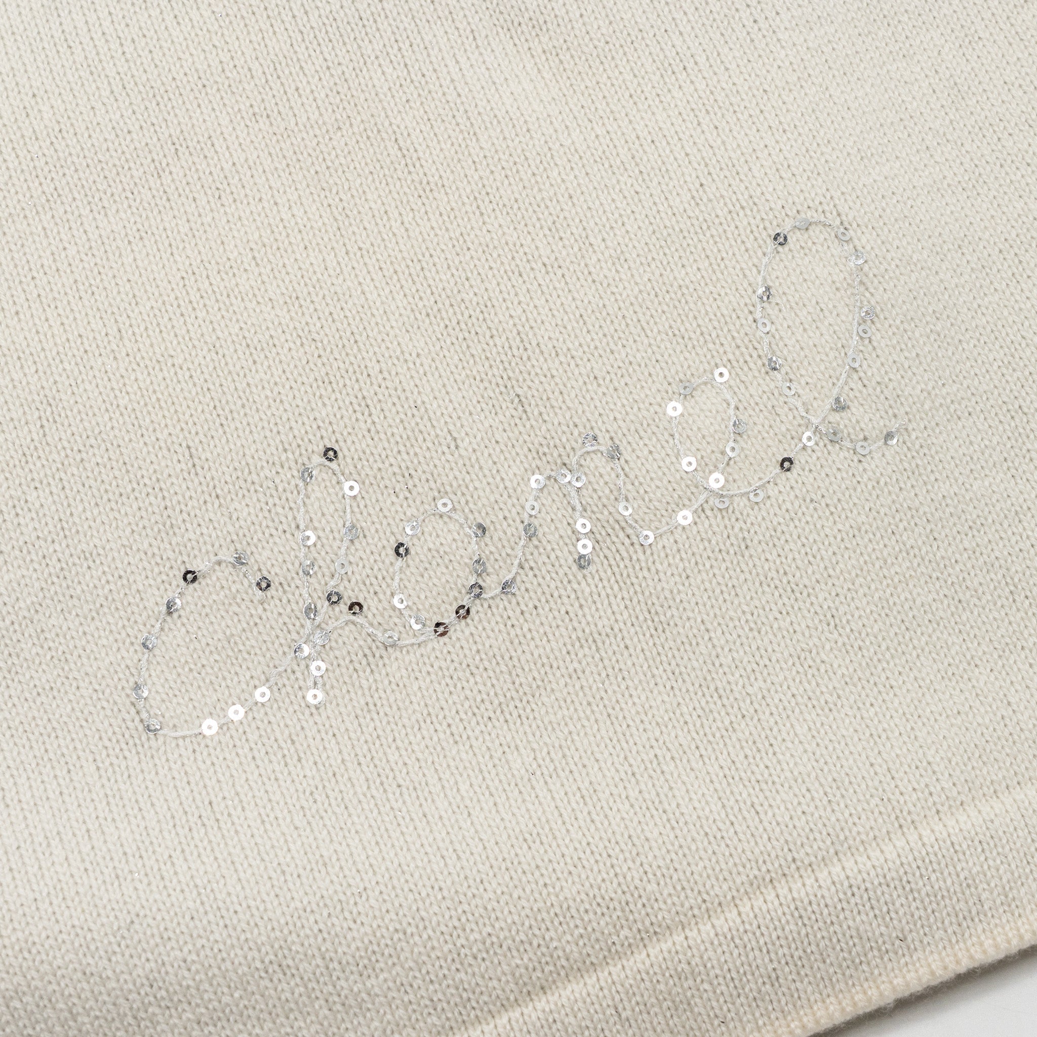 Chanel Letter Muffler/Scarf Cashmere/Polyamide silver/white