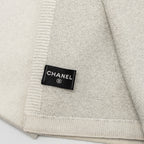 Chanel Letter Muffler/Scarf Cashmere/Polyamide silver/white
