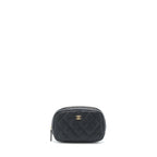 Chanel Small Zipper Vanity Pouch Caviar Black LGHW