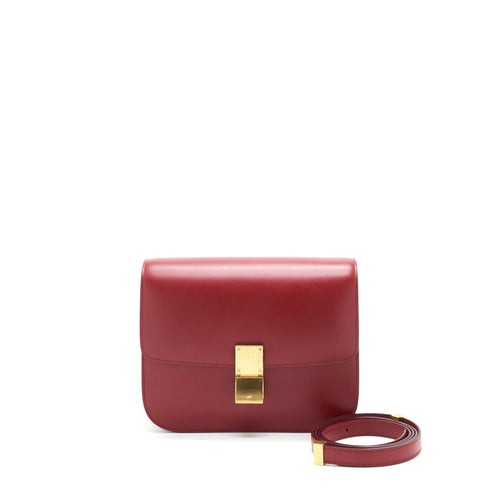 Celine Medium Classic Box Bag red