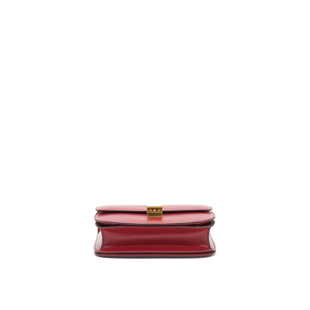 Celine Medium Classic Box Bag red