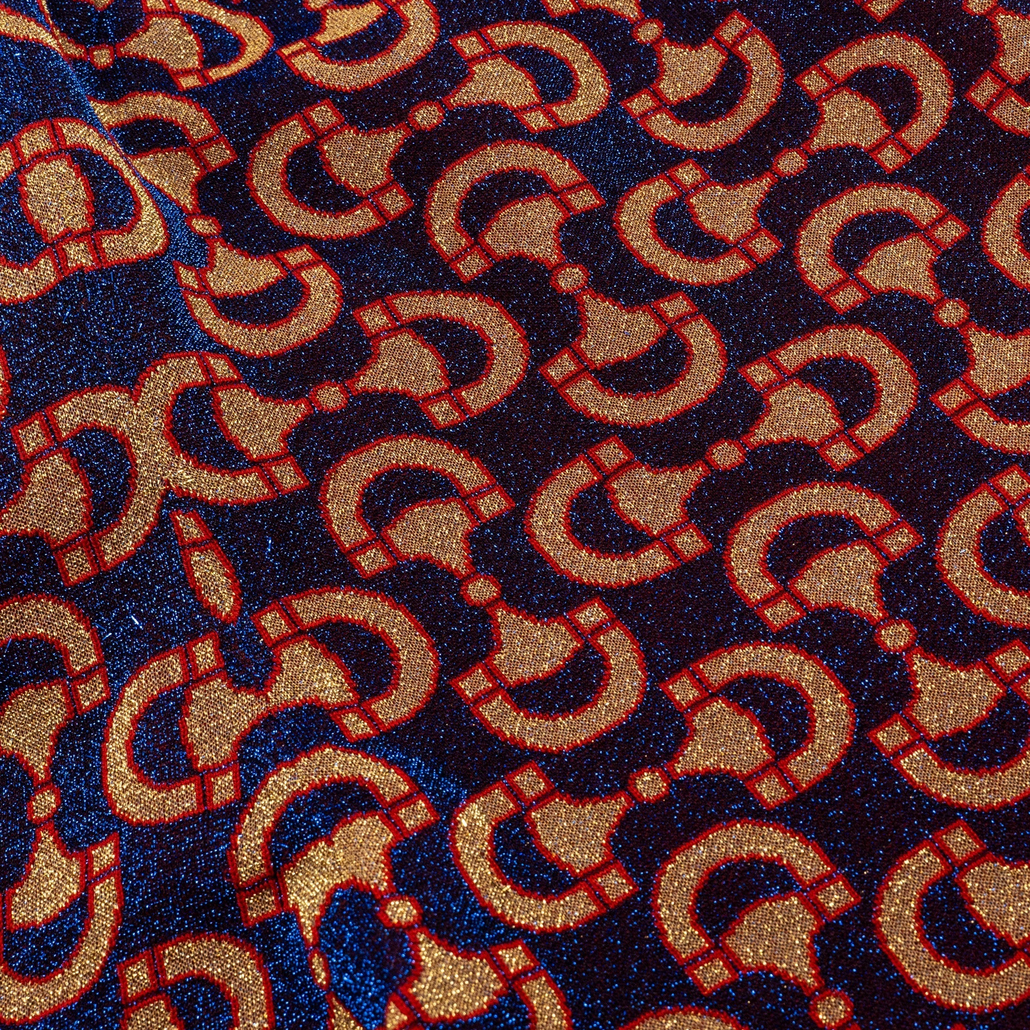 Gucci Size S All-over Patterned Pants Wool / Polyamide Red /Blue/ Multicolour