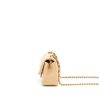 Chanel Mini Rectangular Lambskin Beige LGHW(Microchip)