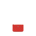 Chanel Small O-Case Pouch Lambskin Red SHW