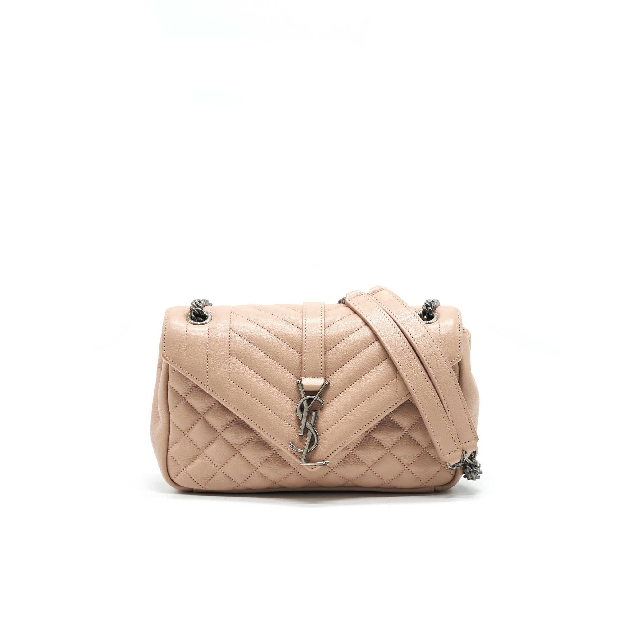 Saint Laurent Monogram Envelope Bag Dusty Rose