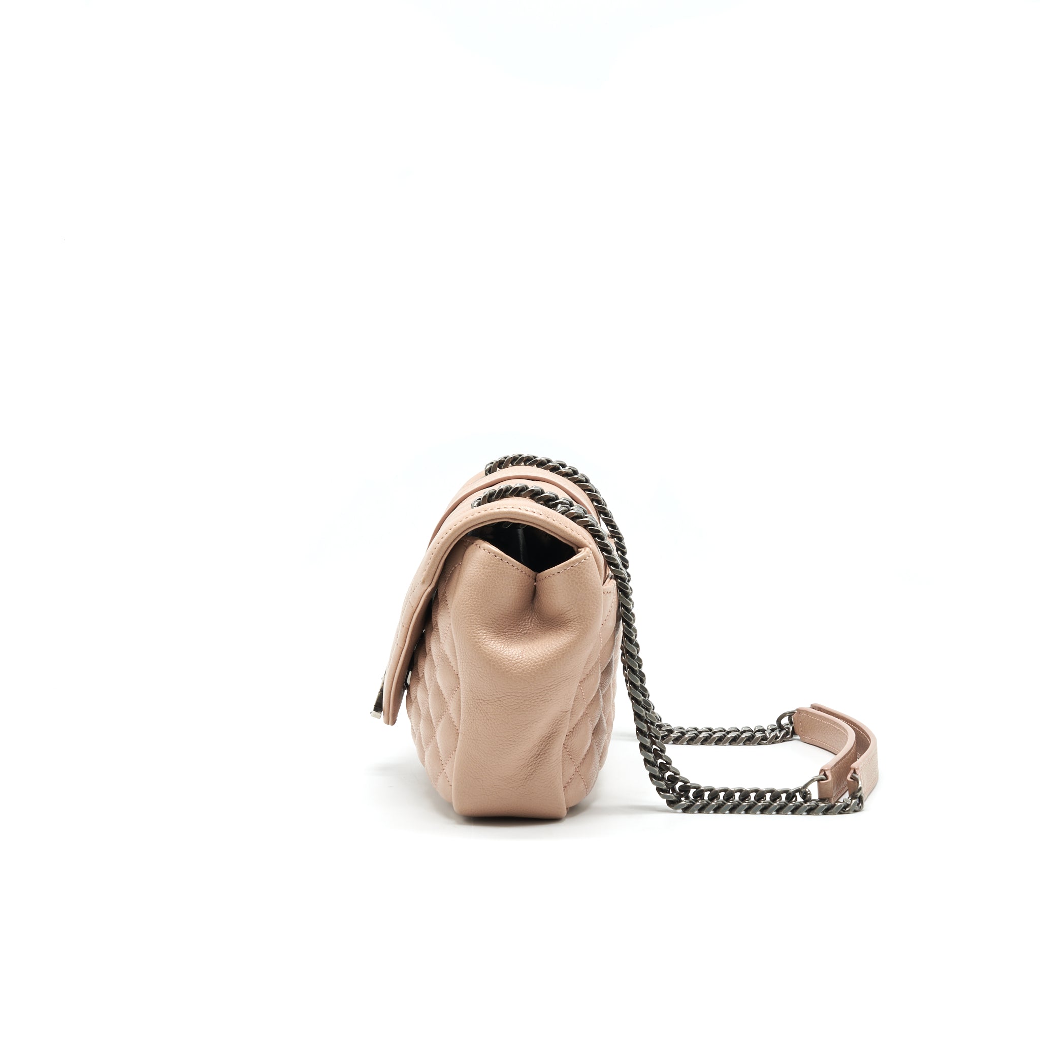 Saint Laurent Monogram Envelope Bag Dusty Rose