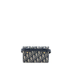 Dior Saddle Belt Pouch Blue Oblique Jacquard GHW