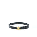 Celine Size 75 Medium Triomphe Belt in Smooth Calfskin Black