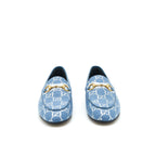 Gucci Size 36 Jordanian GG Canvas Loafer Blue GHW