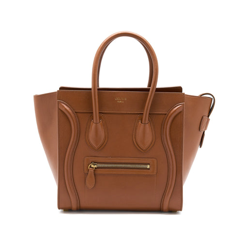 Celine Micro Luggage Bag Calfskin Brown
