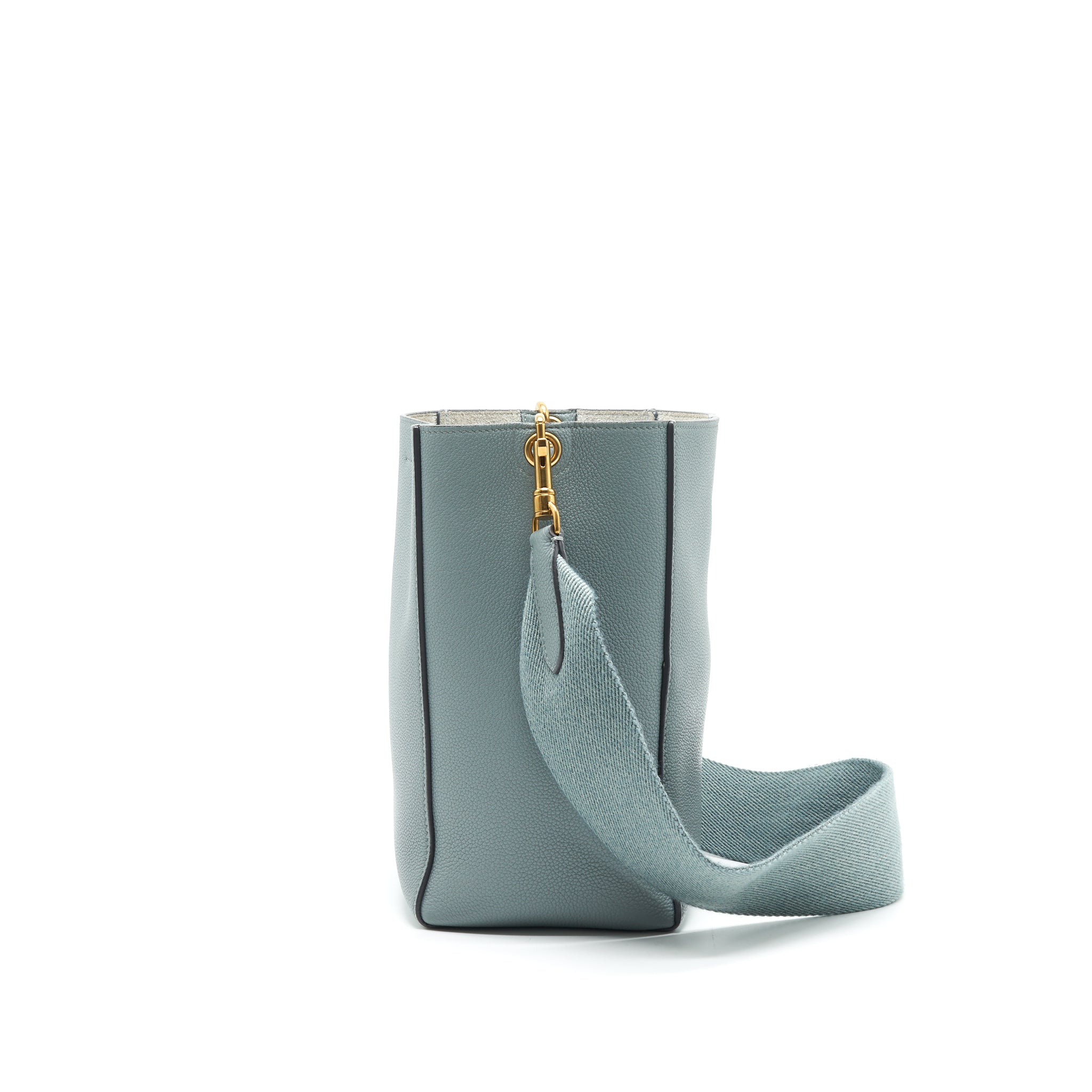 CELINE SMALL SANGLE BUCKET BAG IN GREY