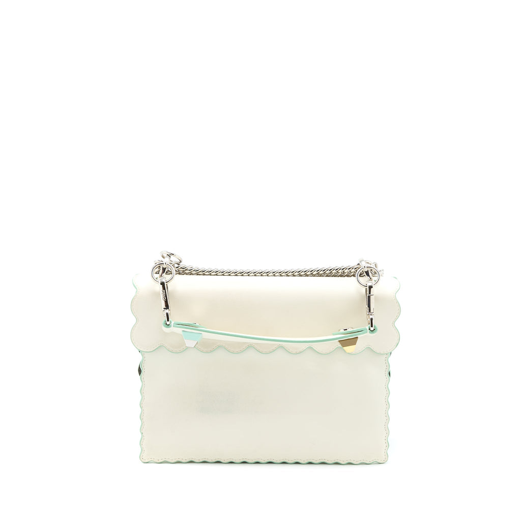 Fendi Kan I Bag Calfskin White SHW