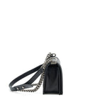 Chanel medium boy black Lambskin Ruthenium SHW
