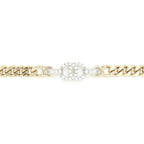 Chanel CC Logo Chain Bracelet Light Gold Tone