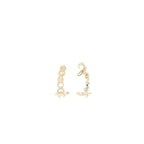 Chanel Coco Chanel Letter Earrings Light Gold Tone