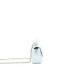 Chanel 21K Mini Top Handle Rectangular Flap Bag Pastel Blue LGHW