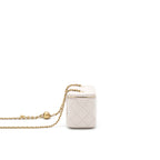 Chanel Pearl Crush Long Vanity On Chain Lambskin Light Purple GHW