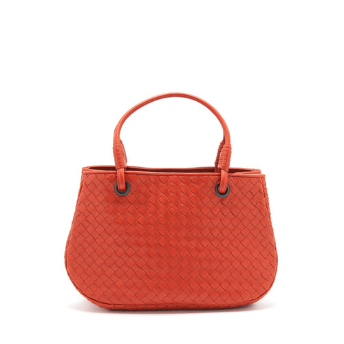 Bottega Veneta Tote Bag Orange Ruthenium Gold Hardware
