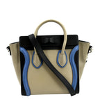 CELINE Nano Luggage Calfskin Leather Shoulder Bag Tricolor