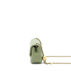 Chanel Pear Crush Mini Rectangular Flap Bag 21B Lambskin Green GHW (Microchip)