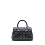 Chanel Small Coco Handle Aged Calfskin So Black With Black Hardware