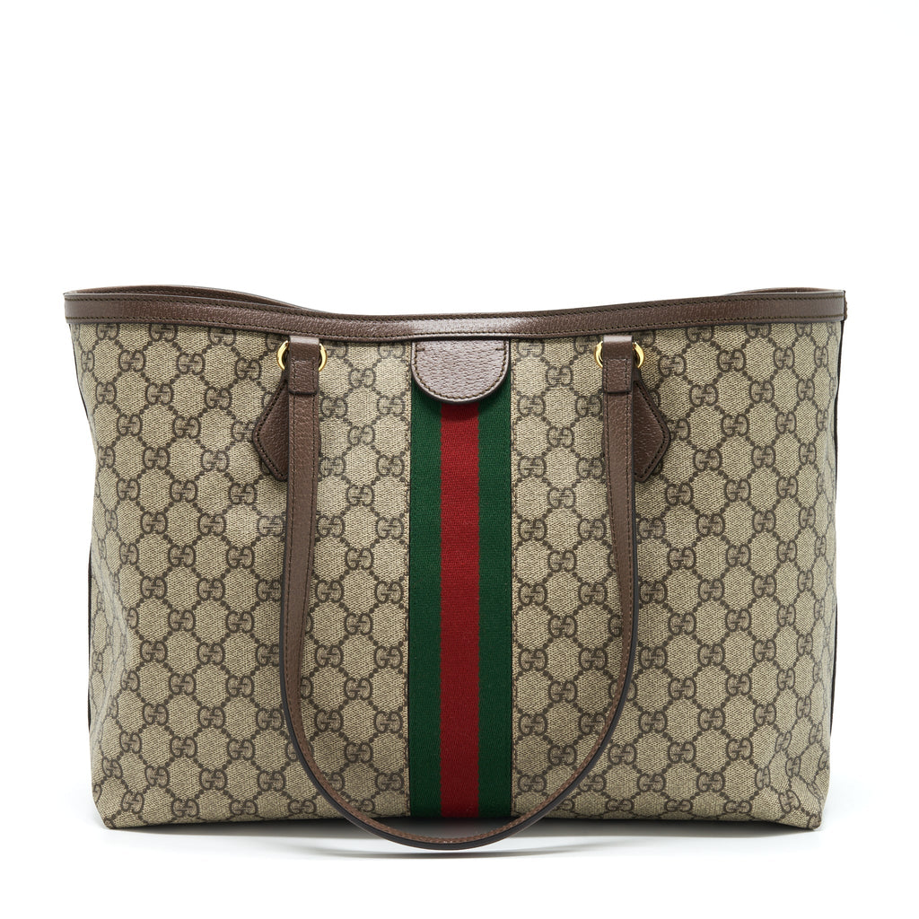 Gucci Shopping Tote Bag GG Supreme Canvas GHW
