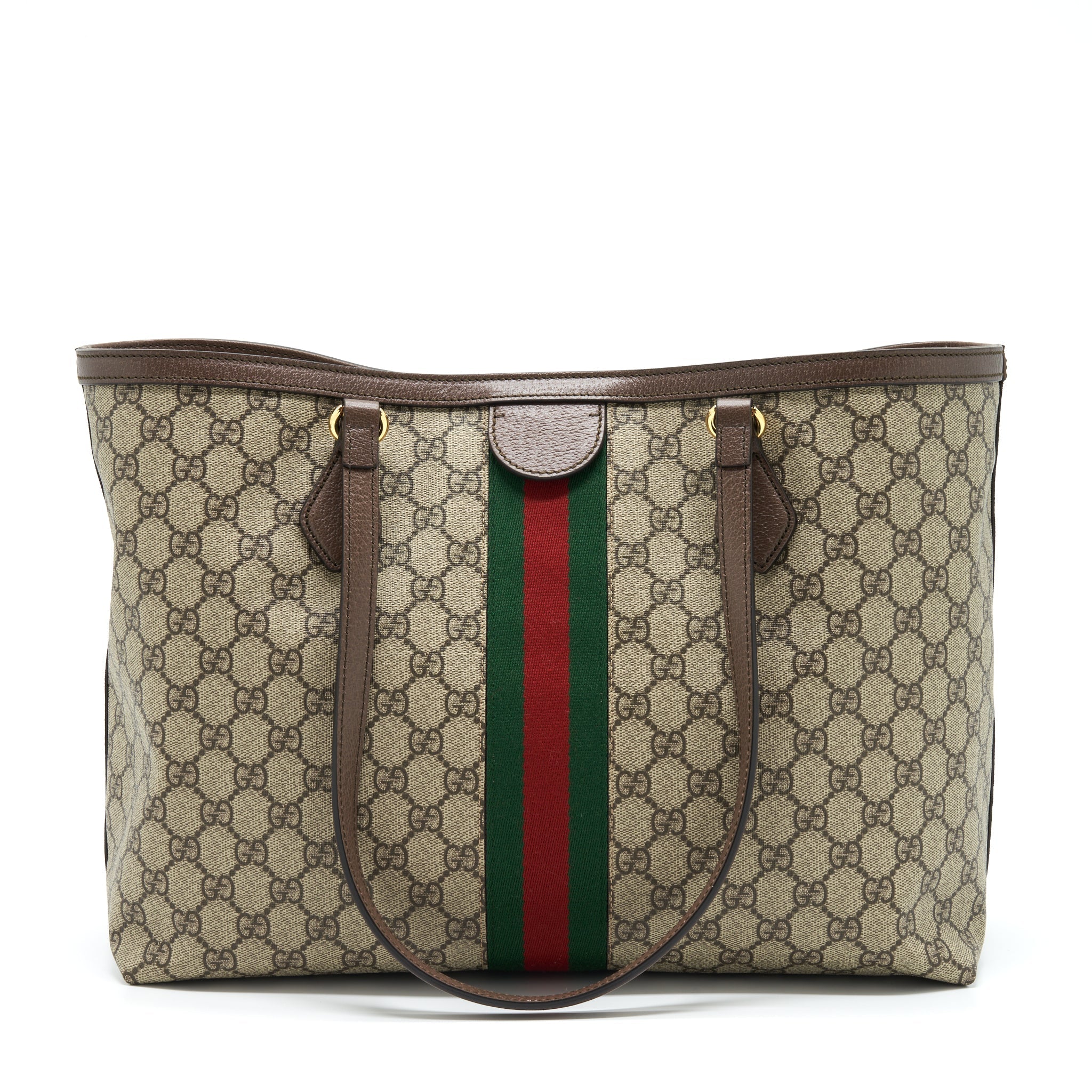 Gucci Shopping Tote Bag GG Supreme Canvas GHW