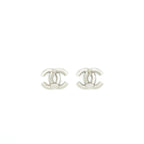 Chanel CC Logo Crystals Earrings SHW