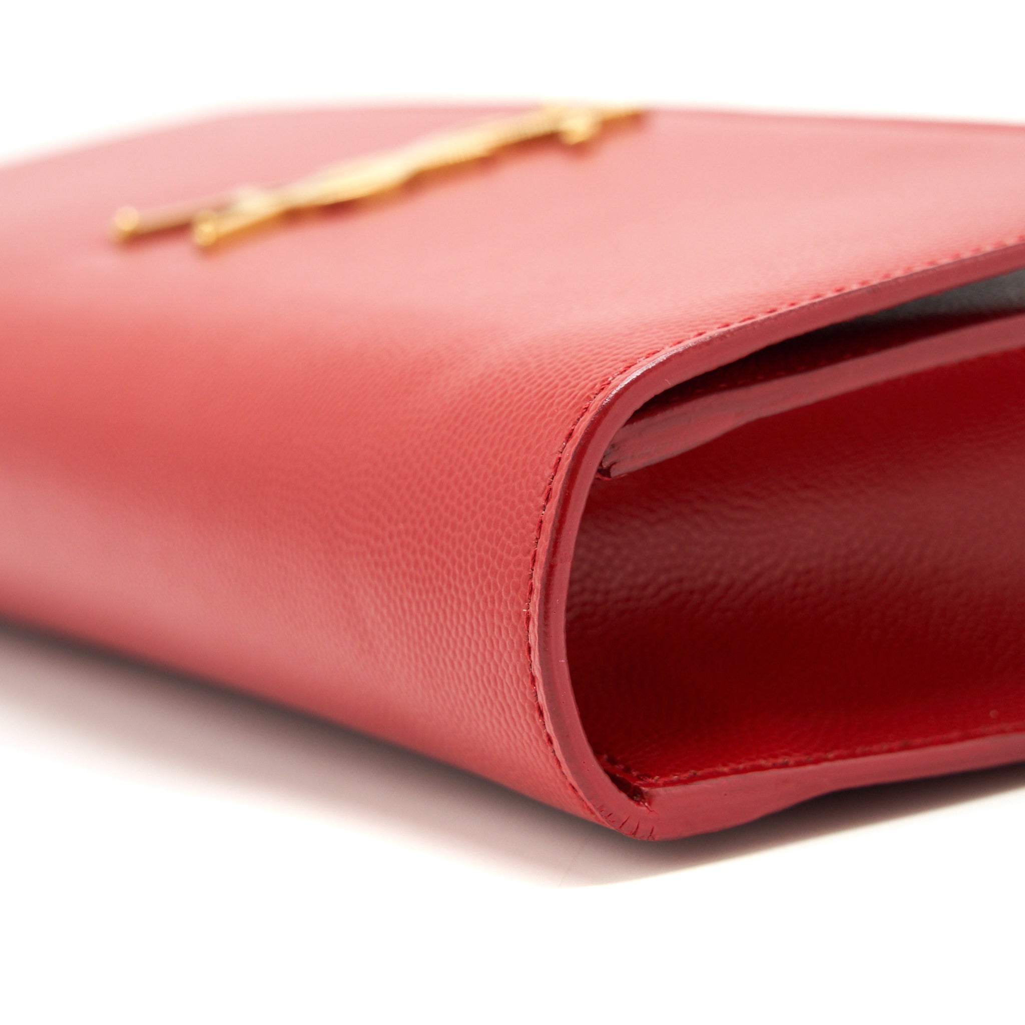 Saint Laurent/YSL Clutch Caviar Red GHW