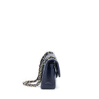 Chanel Small Classic Flap Bag Caviar Dark Blue LGHW