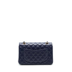 Chanel Small Classic Flap Bag Caviar Dark Blue LGHW