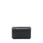 Chanel Small Boy Bag Caviar Black Ruthenium Sliver Hardware