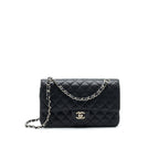 Chanel Medium Classic Double Flap Caviar Black SHW serial 12
