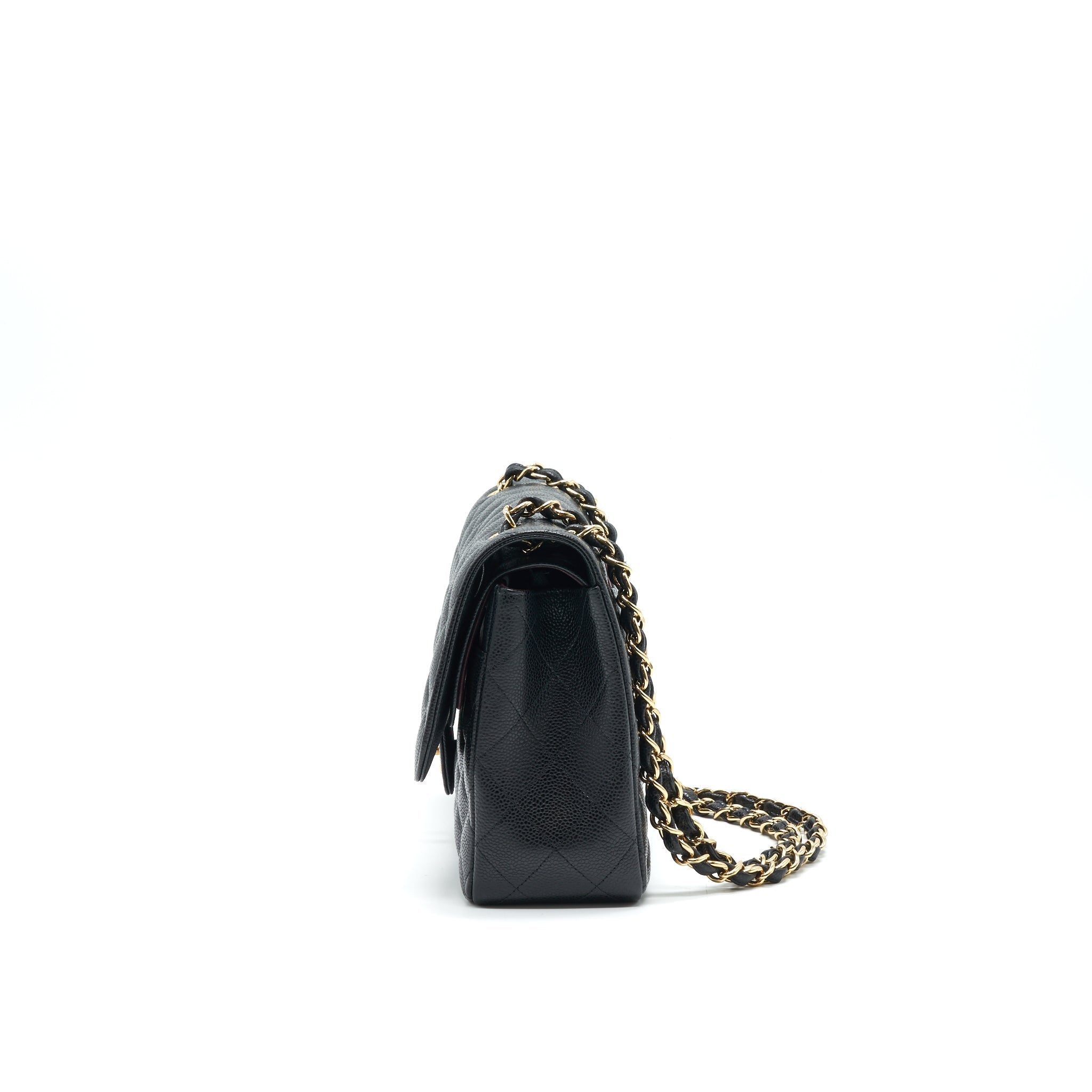 CHANEL JUMBO CLASSIC DOUBLE FLAP IN CAVIAR BLACK GHW