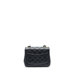 Chanel Mini Square Flap Bag Lambskin Black LGHW(Microchip)
