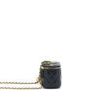 Chanel Pearl Crush Mini Vanity Case Lambskin Black GHW