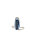 Chanel 22C Pearl Crush Wallet On Chain Denim GHW