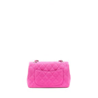Chanel Mini Rectangular Flap Bag Grained Calfskin Pink SHW