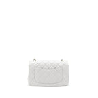 Chanel Mini Rectangular Flap Bag Lambskin Light Grey SHW